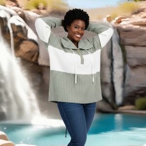 Ribbed HENLEY Hoodie